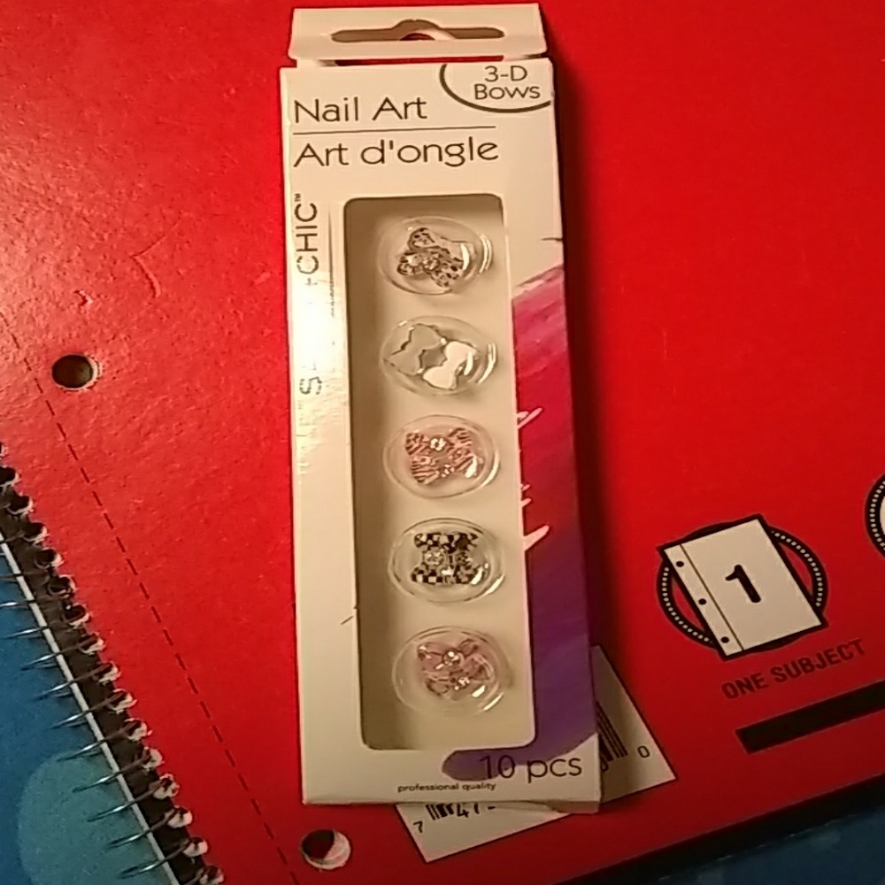 3D💅 nail art (bows)